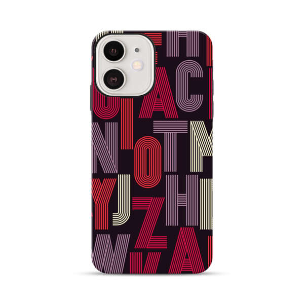 Abstract Letters Pattern iPhone 12 Impact Case
