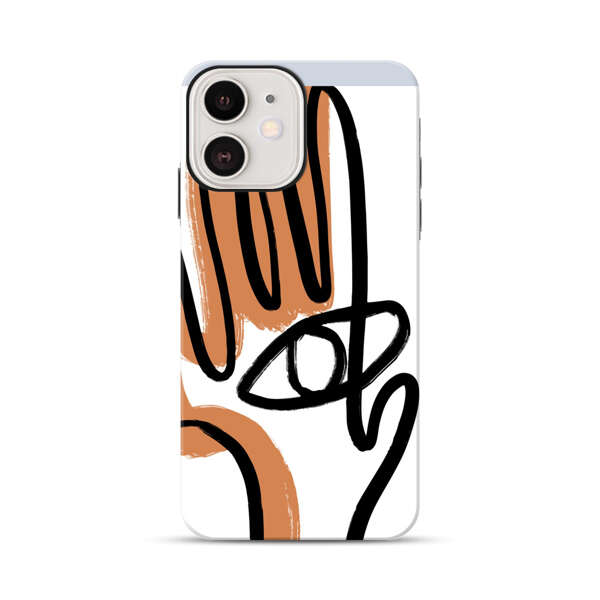 Abstract Minimalist Hand with Eye iPhone 12 Impact Case