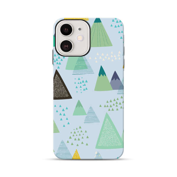 Colorful Abstract Mountain Pattern iPhone 12 Impact Case