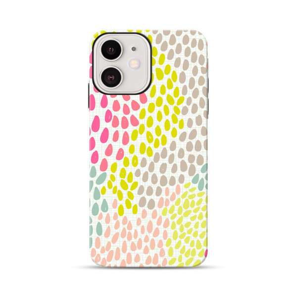 Colorful Abstract Teardrop Pattern iPhone 12 Impact Case