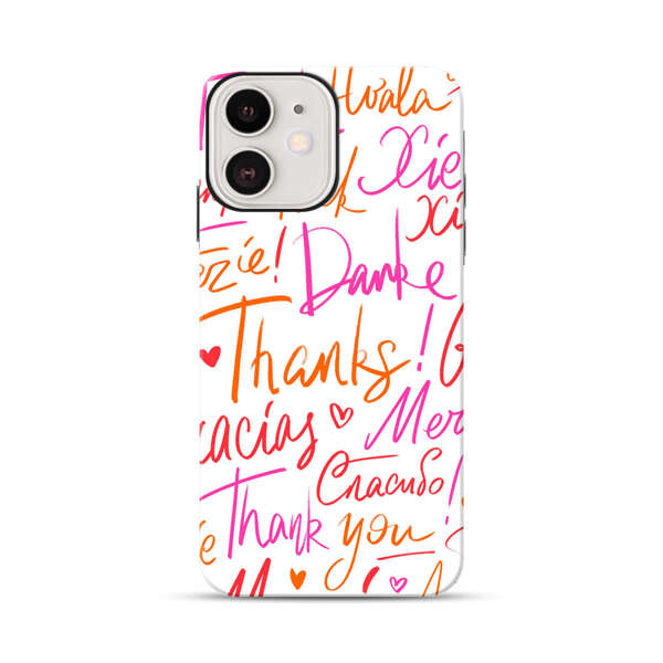 Colorful Thank You Multilingual Pattern iPhone 12 Impact Case