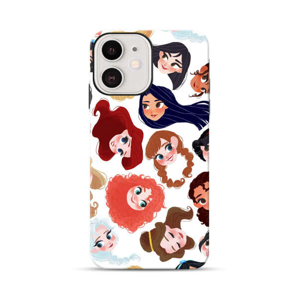 Diverse Animated Girl Faces iPhone 12 Impact Case