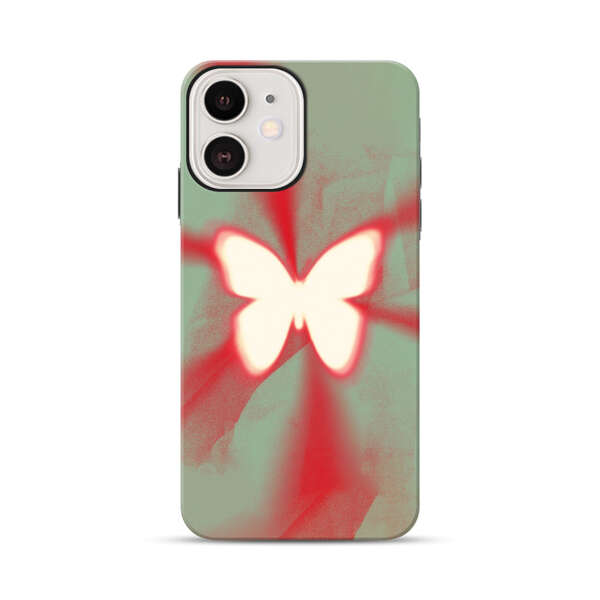 Glowing White Butterfly Abstract Radiant Design iPhone 12 Impact Case
