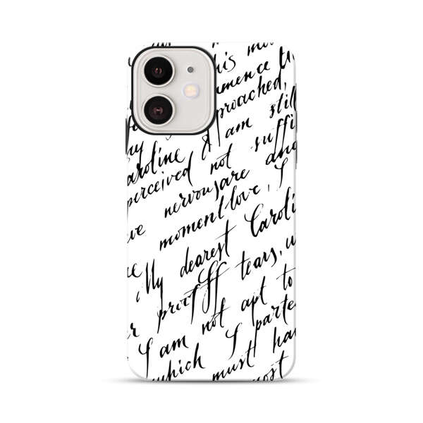 Handwritten Calligraphy iPhone 12 Impact Case