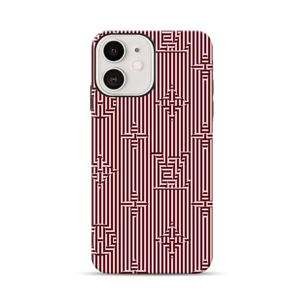 Intricate Geometric Striped Pattern iPhone 12 Impact Case