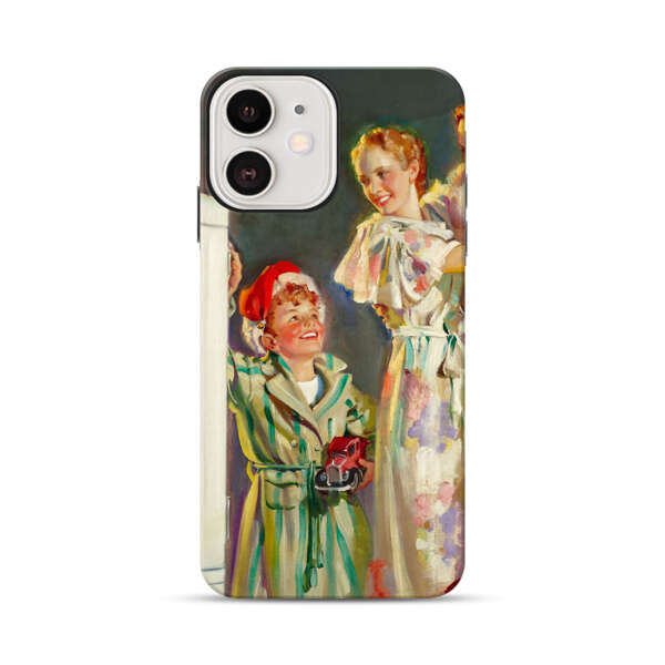 Joyful Family Christmas Celebration iPhone 12 Impact Case