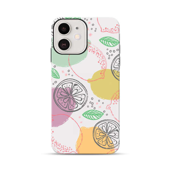 Lemon Colorful Abstract Pattern iPhone 12 Impact Case