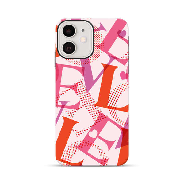 Love Colorful Letters Pattern iPhone 12 Impact Case