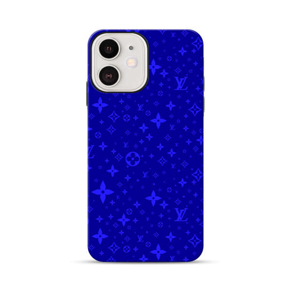 Luxury Blue Designer Pattern iPhone 12 Impact Case