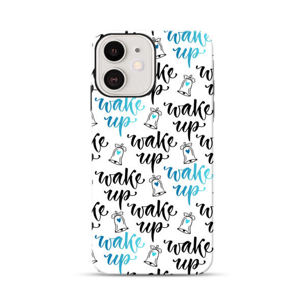 Motivational wake up call lettering pattern iPhone 12 Impact Case