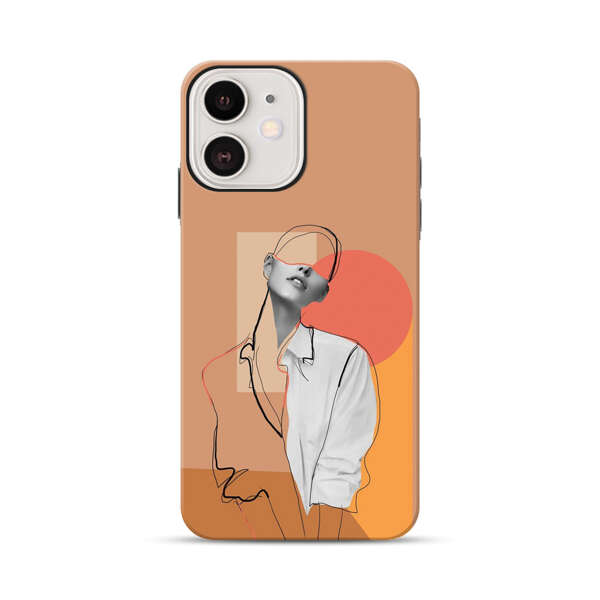 Stylish Abstract Portrait Art iPhone 12 Impact Case