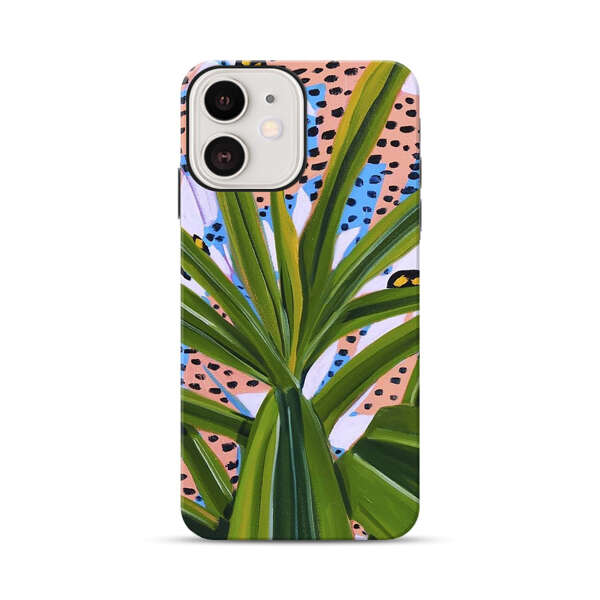 Tropical Leaves Abstract Pattern iPhone 12 Impact Case