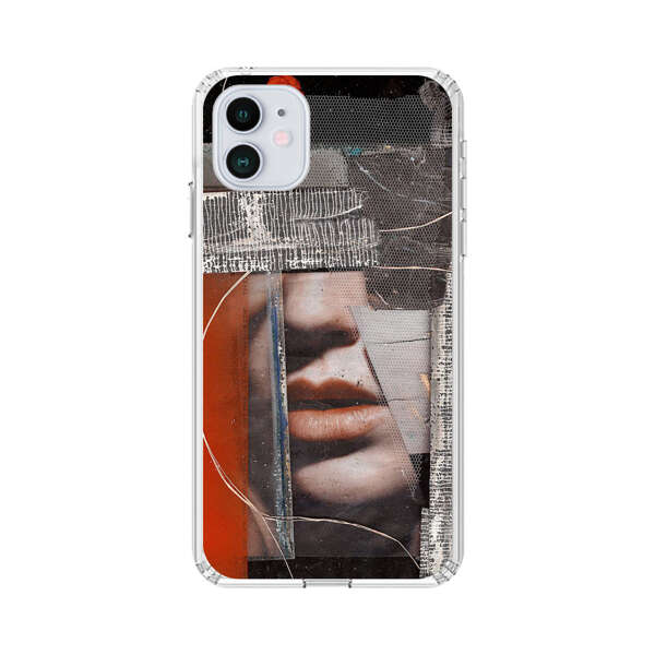 Abstract Collage Close Up Face iPhone 12 Mini Case