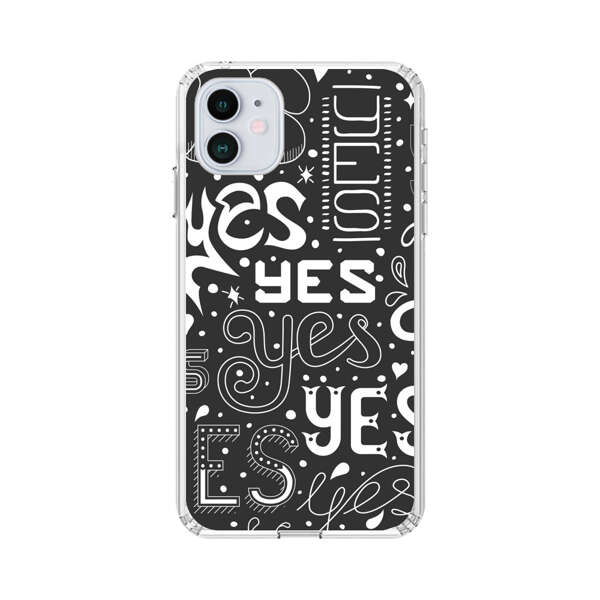 Bold Playful Typography Yes Pattern iPhone 12 Mini Case