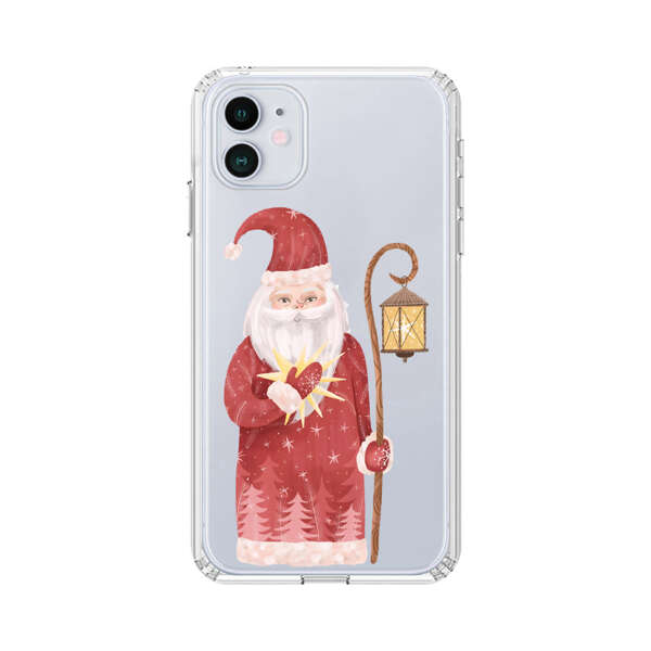 Charming Santa Claus Holding Glowing Heart and Lantern iPhone 12 Mini Case