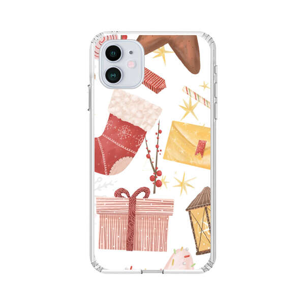 Christmas Festive Pattern with Gingerbread and Gifts iPhone 12 Mini Case