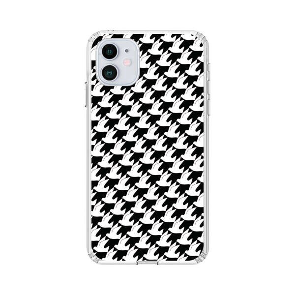 Classic Black and White Houndstooth Pattern iPhone 12 Mini Case