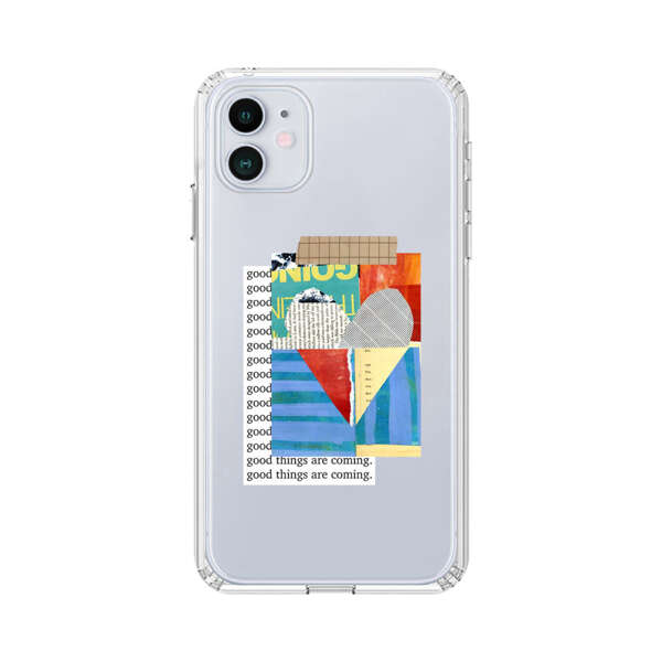 Colorful Abstract Collage with Geometric Shapes iPhone 12 Mini Case