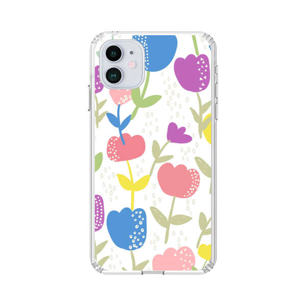 Colorful Tulip Floral Pattern iPhone 12 Mini Case