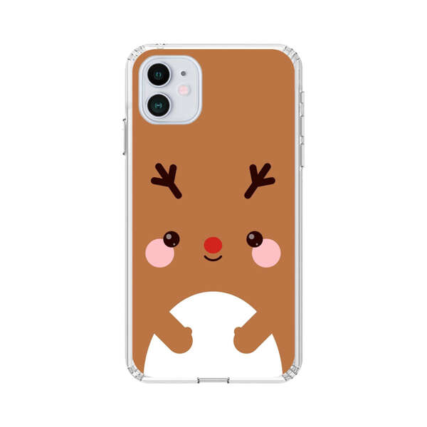 Cute Minimalist Reindeer Cartoon iPhone 12 Mini Case