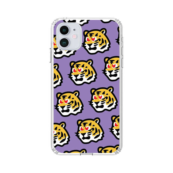 Cute Tiger with Heart Eyes Pattern iPhone 12 Mini Case
