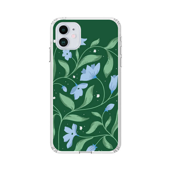 Delicate Blue Floral Illustration iPhone 12 Mini Case