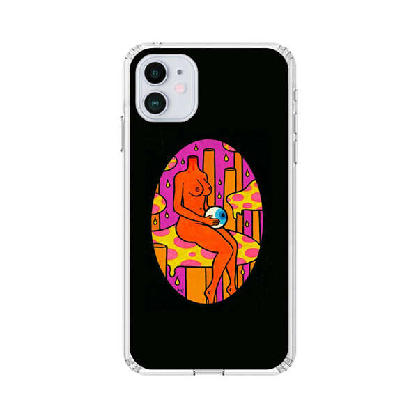 Faceless Nude Figure Holding Sphere Abstract Art iPhone 12 Mini Case