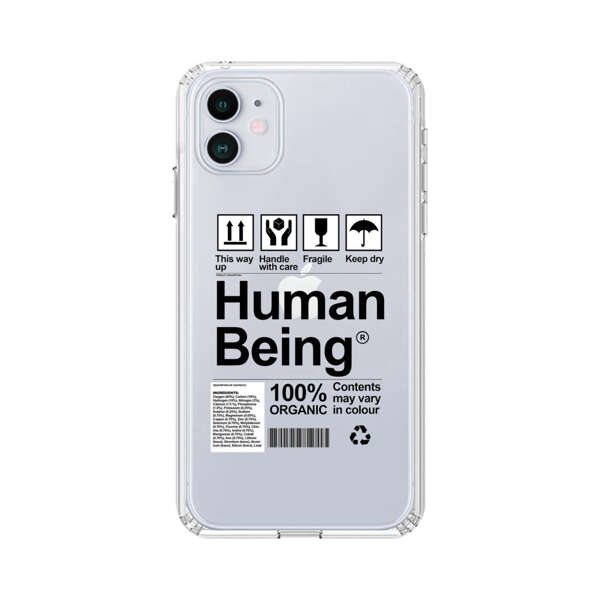 Human Being Fragile Label Design iPhone 12 Mini Case