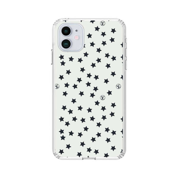 Minimalist Black Stars Pattern iPhone 12 Mini Case
