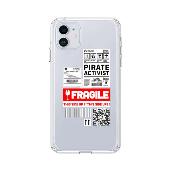 Pirate Activist Fragile Shipping Label iPhone 12 Mini Case