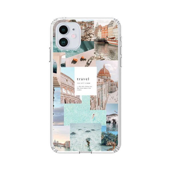Travel Scenic Collage with Landmarks and Coastline iPhone 12 Mini Case