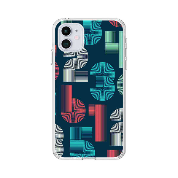 Vibrant Seamless Pattern of Colorful Stylized Numbers iPhone 12 Mini Case