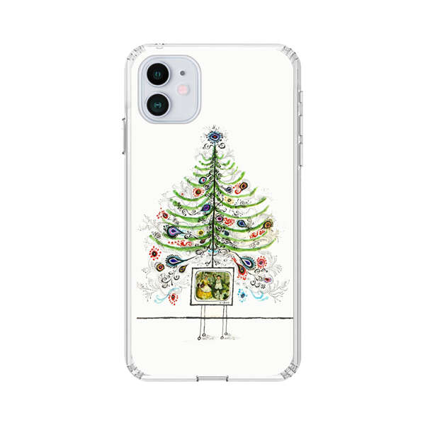 Whimsical Christmas Tree Artistic Design iPhone 12 Mini Case