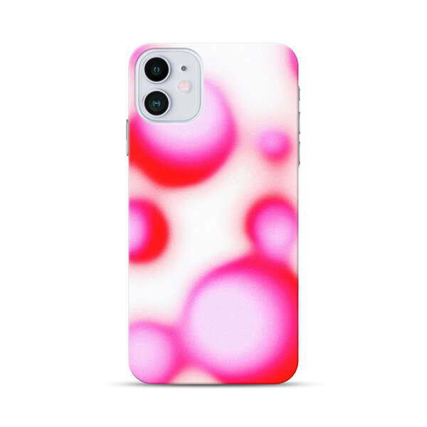 Abstract Pink and Red Blurry Circles iPhone 12 Mini Hard Case