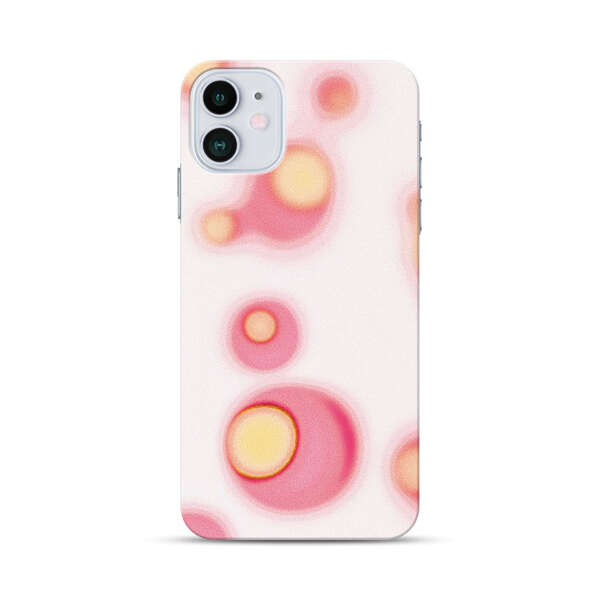 Abstract Pink and Yellow Blobs iPhone 12 Mini Hard Case