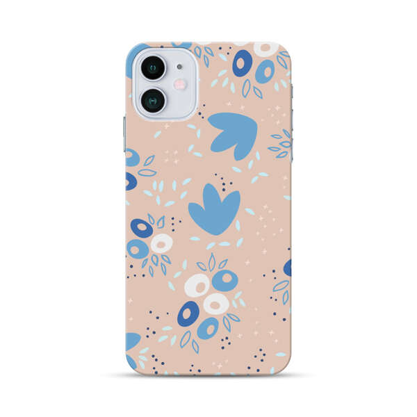 Blue Floral Pattern iPhone 12 Mini Hard Case