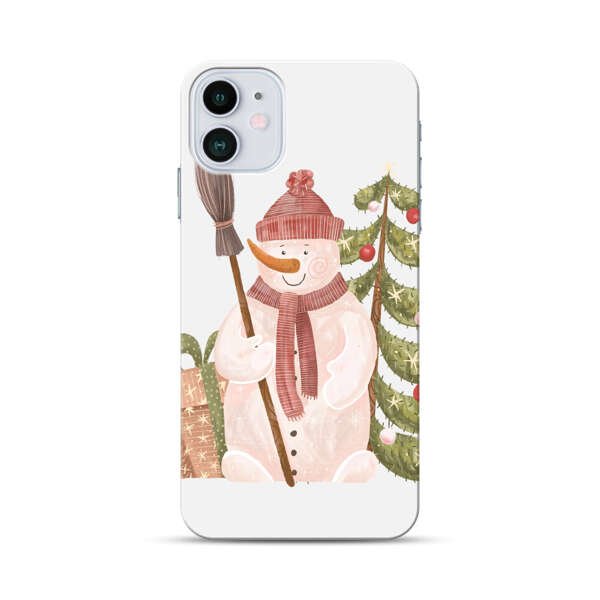 Charming Winter Snowman Illustration iPhone 12 Mini Hard Case