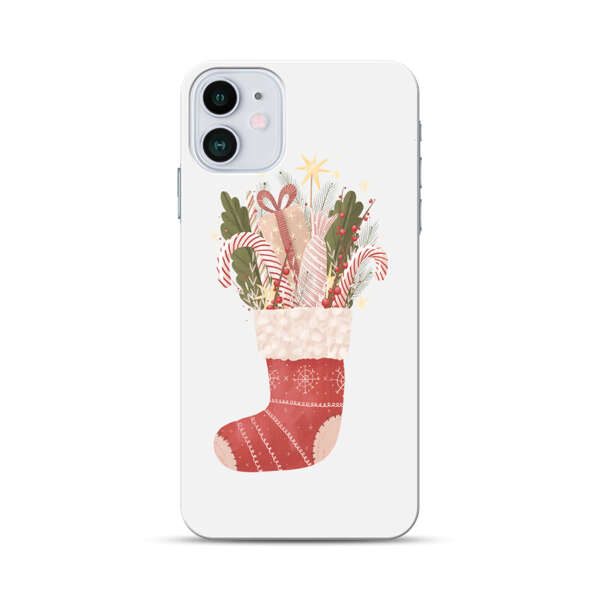 Christmas Stocking with Gifts and Candy Canes iPhone 12 Mini Hard Case
