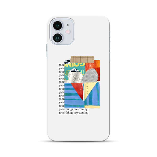 Colorful Abstract Collage with Geometric Shapes iPhone 12 Mini Hard Case