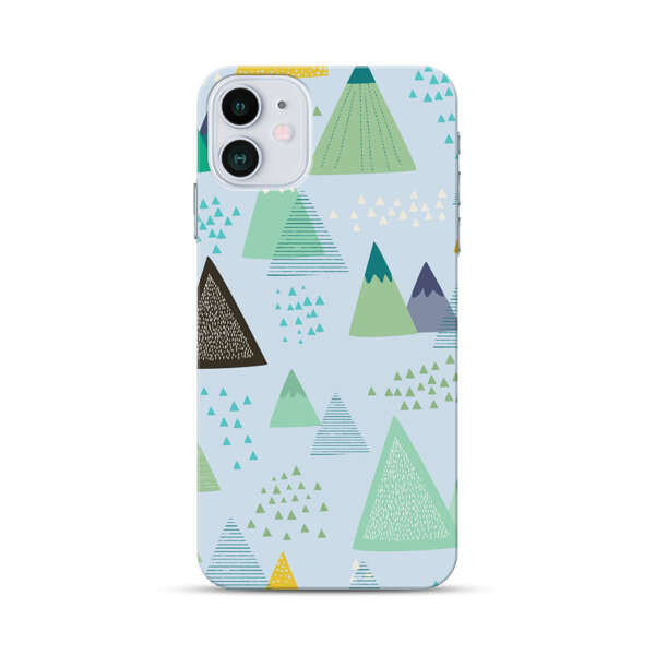 Colorful Abstract Mountain Pattern iPhone 12 Mini Hard Case