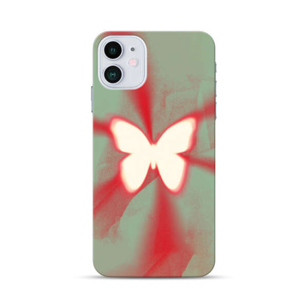 Glowing White Butterfly Abstract Radiant Design iPhone 12 Mini Hard Case