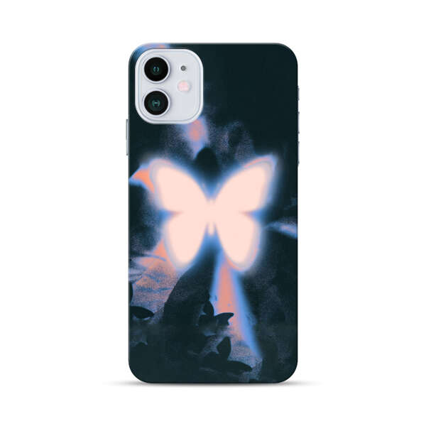 Glowing White Butterfly iPhone 12 Mini Hard Case