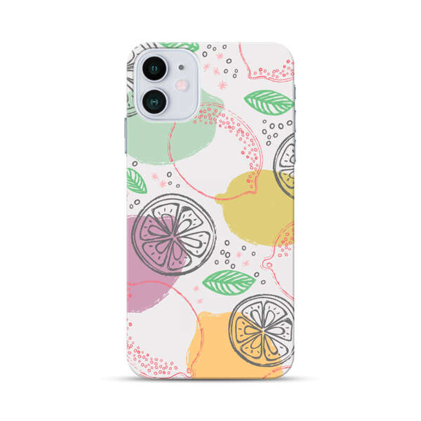 Lemon Colorful Abstract Pattern iPhone 12 Mini Hard Case