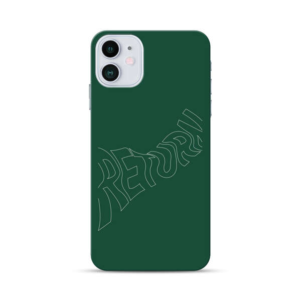 Minimalist Green Wavy Return Text iPhone 12 Mini Hard Case