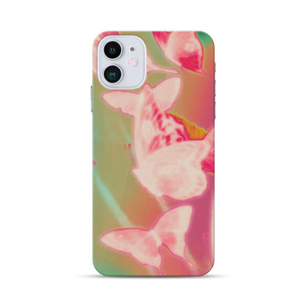 Pink Butterflies Dreamy Colorful Background iPhone 12 Mini Hard Case