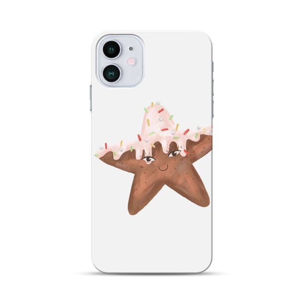Smiling Gingerbread Star Cookie iPhone 12 Mini Hard Case