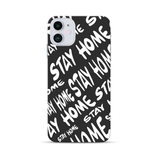 Stay Home Pattern iPhone 12 Mini Hard Case