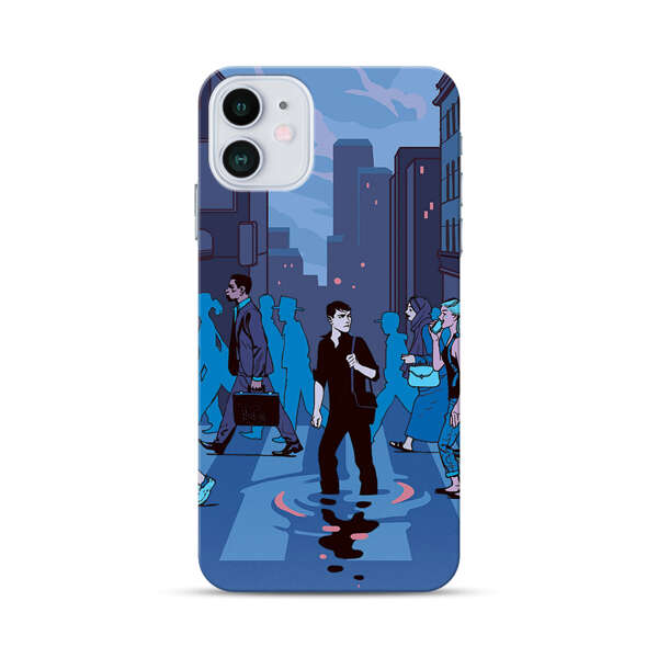 Urban Lonely Person Crosswalk iPhone 12 Mini Hard Case