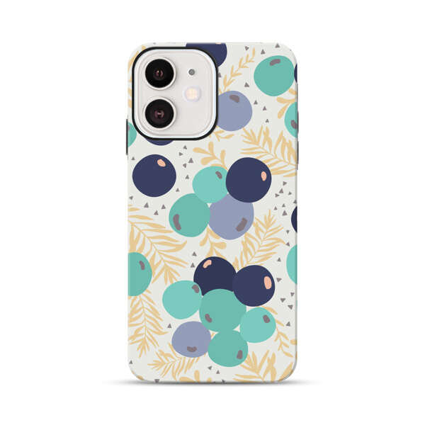 Abstract Berries Pattern iPhone 12 Mini Impact Case