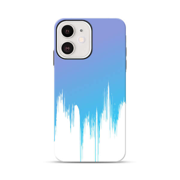 Abstract Blue and Purple Dripping Paint iPhone 12 Mini Impact Case